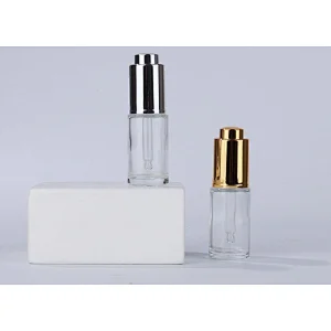 15ml clear round Essential OIl BottleAromatherapy Oil Vial made of high transparent thick glass bottle eliguid dropper