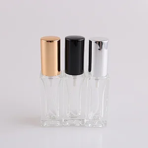 5Ml clear suqar Essential OIl Bottle Aromatherapy Oil Vial made of high transparent thick glass metal aluminum cover spray