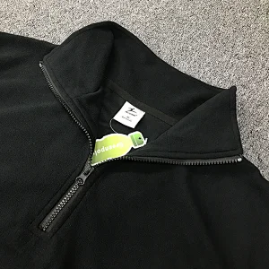 Recycled Material custom Men Cotton Knitted Relaxed Fit Solid Quarter Zip Sweater Pullover Jumper