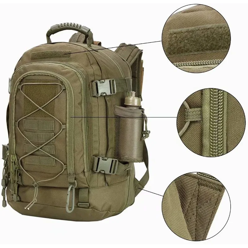 Navo Large Military Backpack Backpack for Men  Tactical Travel Backpack for Work,School,Camping,Hunting,Hiking,military backpack,army rucksack,army backpack,swiss army backpack