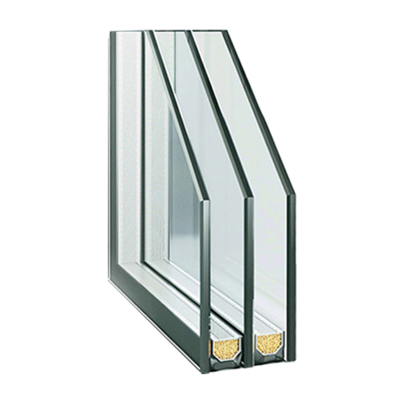 Heat proof low e triple glazing thermal insulated glass unit