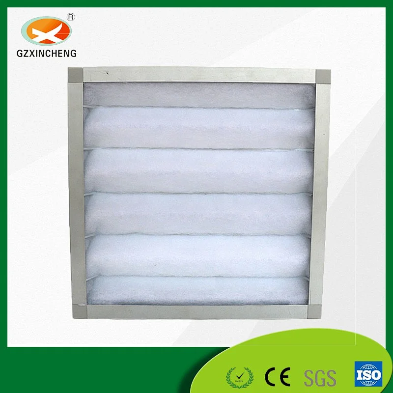 MERV6 Folded Pleated Panel Air Pre-filter. Chinese manufacturer of filter---Guangzhou Xincheng New Materials Co., Limited.