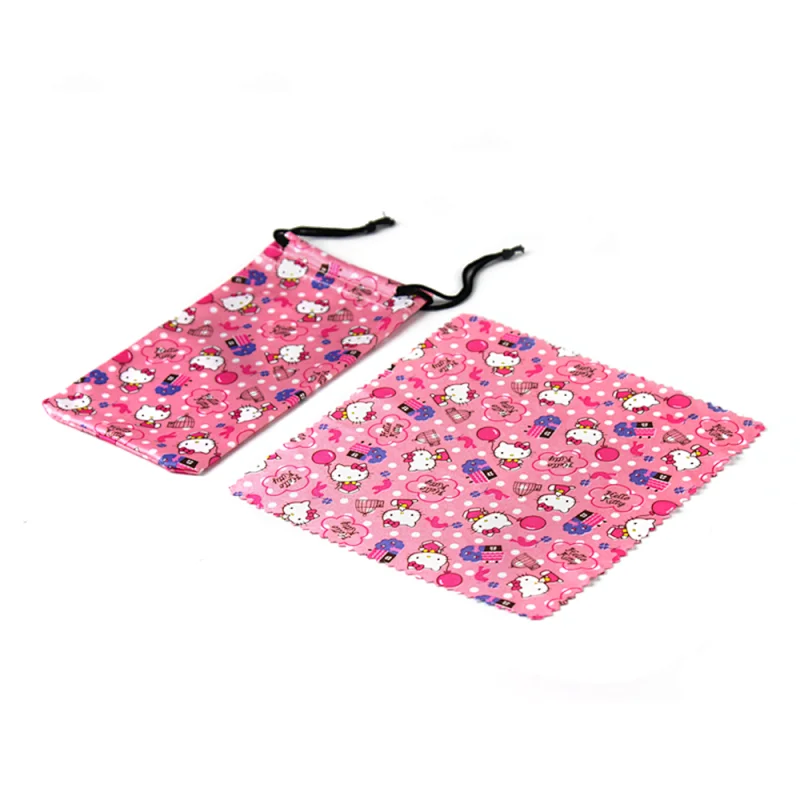 Hot Transfer Printing Microfiber Sunglass Bag
