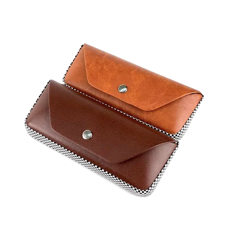 High Quality Pu Hand Made with Logo Sunglasses packing box and cases