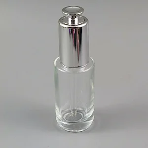 30ml l clear round Essential OIl BottleAromatherapy Oil Vial made of high transparent thick glass bottle eliguid dropper