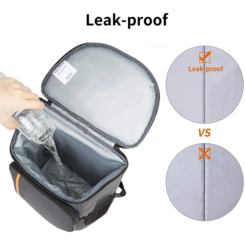 Navo Collapsible Cooler Bag 48-Can Insulated Leakproof Soft Cooler Portable Double Decker Cooler Tote for Beach/Picnic/Sports, Black,cooler bag,yeti backpack cooler