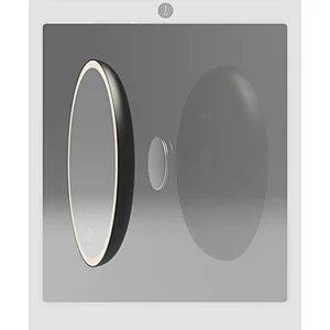 Custom Housing-color Round LED Bathroom Mirror Type C Charging Magnetic Detachable Mirror HCL-049
