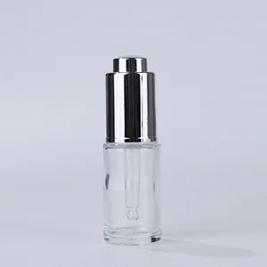 15ml clear round Essential OIl BottleAromatherapy Oil Vial made of high transparent thick glass bottle eliguid dropper