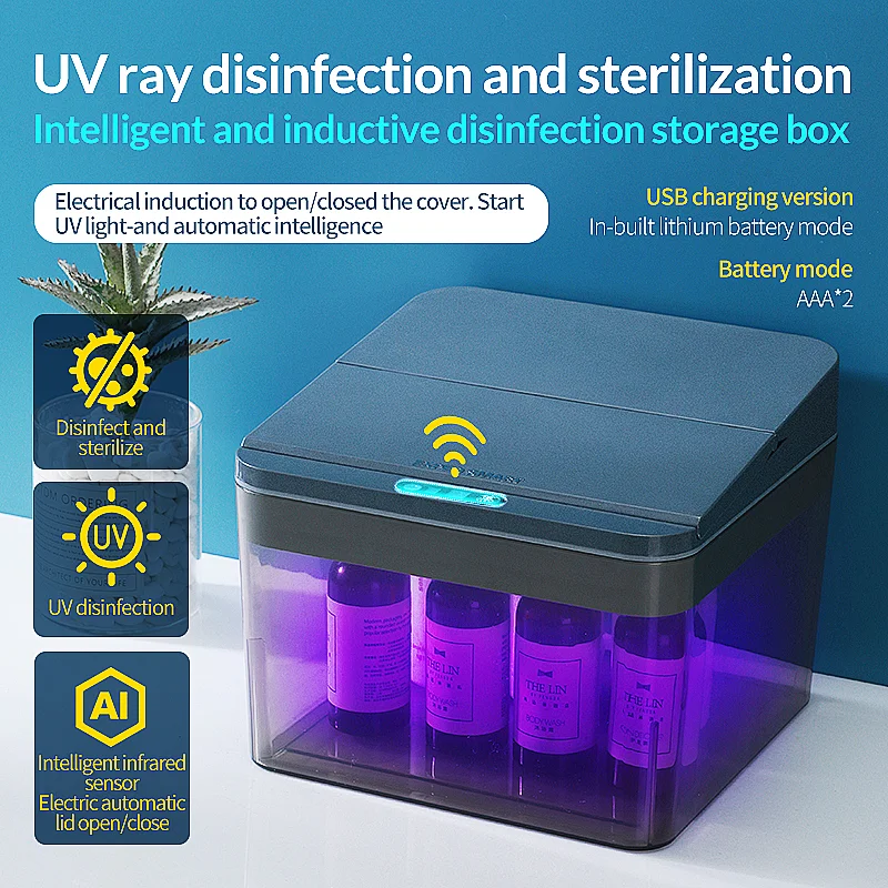 Caja de almacenamiento de desinfección inteligente e inductiva