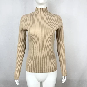 Winter 68%viscose32%nylon knitwear fashion 12 gauge women basic sweater