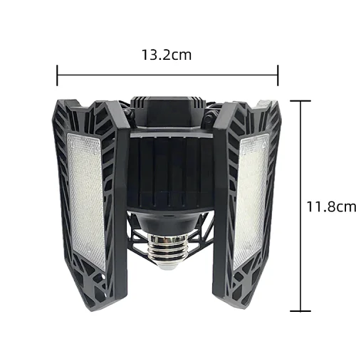 Hot Sale Model Deformable Garage Ceiling Light High Bay 3 Leaf Adjustable Panel LED Garage Light