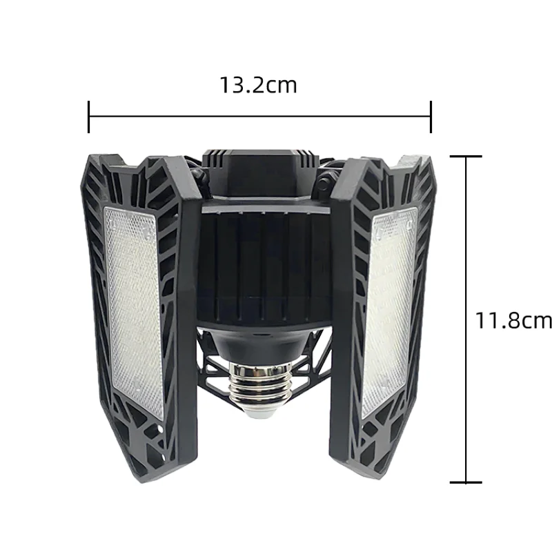 Hot Sale Model Deformable Garage Ceiling Light High Bay 3 Leaf Adjustable Panel LED Garage Light