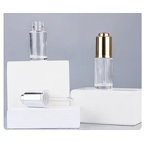 15ml clear round Essential OIl BottleAromatherapy Oil Vial made of high transparent thick glass bottle eliguid dropper