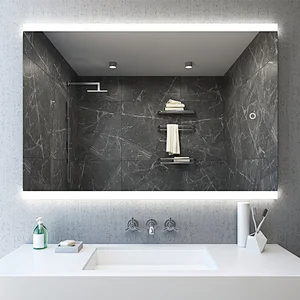 ETL Certified Waterproof Rectangle LED Fogless Mirror Large Bathroom Mirror Smart Lighted Mirror HC1012