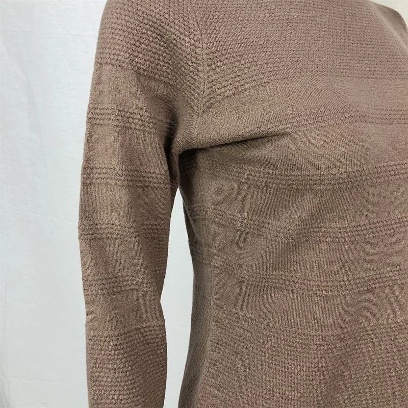 68%viscose 32%nylon 12GG women sweater casual basic clothes thin knitwear