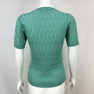 Summer 70%viscose30%nylon knitting sweater t-shirt casaul fashion women girl knitwear