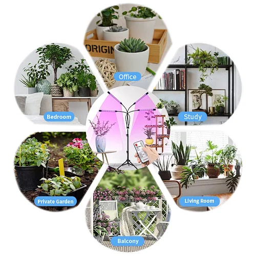 2021 Full spectrum led Reverse folding tripod landing style four-end strip 40W- Remote control plant lamp Led grow light