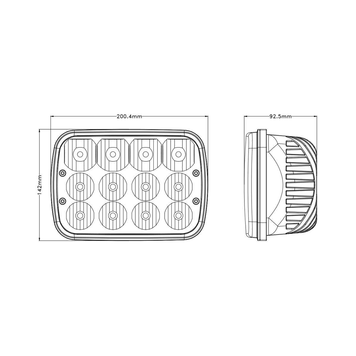 60W LED Tractor Headlamp for Jeep/SUV/ATV