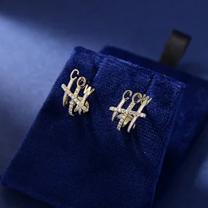 tarnished silver earrings