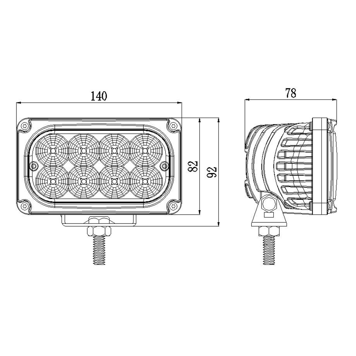 40w LED Work Lamplight Led Light for Class Tractors Agriculture Vehicles
