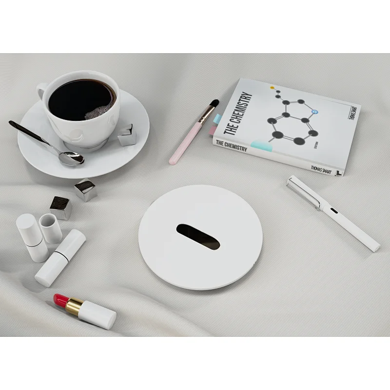 Custom Housing-color Round LED Bathroom Mirror Type C Charging Magnetic Detachable Mirror HCL-049