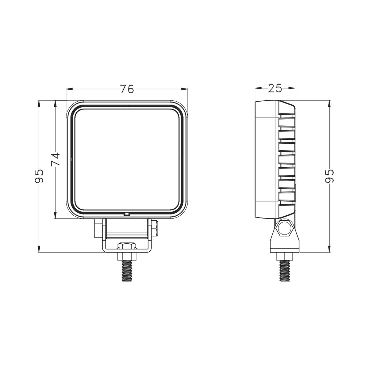 12w led work light For Trucks JP Agricultural Machinery Handle excavator etc, Switch Optional