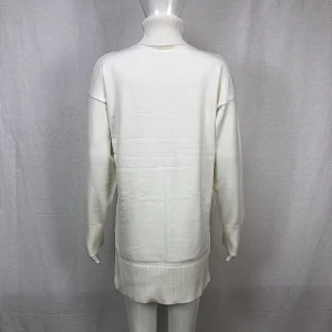 Turtleneck 68%viscose32%nylon winter long sweater custom women knitwear
