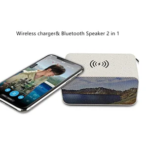 Bluetooth Speaker with wireless charger 2 in 1