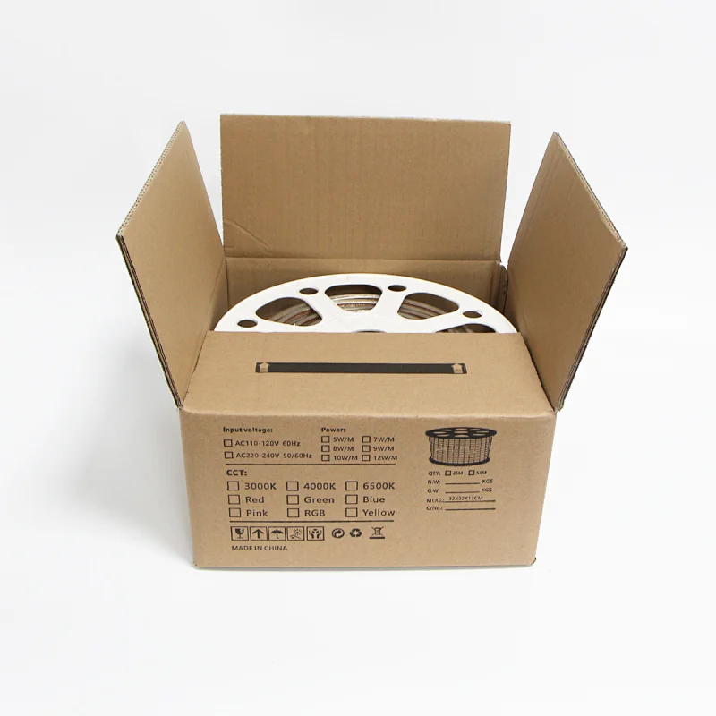 AC230V 50M Packed of Mini LED Strip 120LED/M 800LM IP65 CE Certs Flexible Linear Lighting Strip