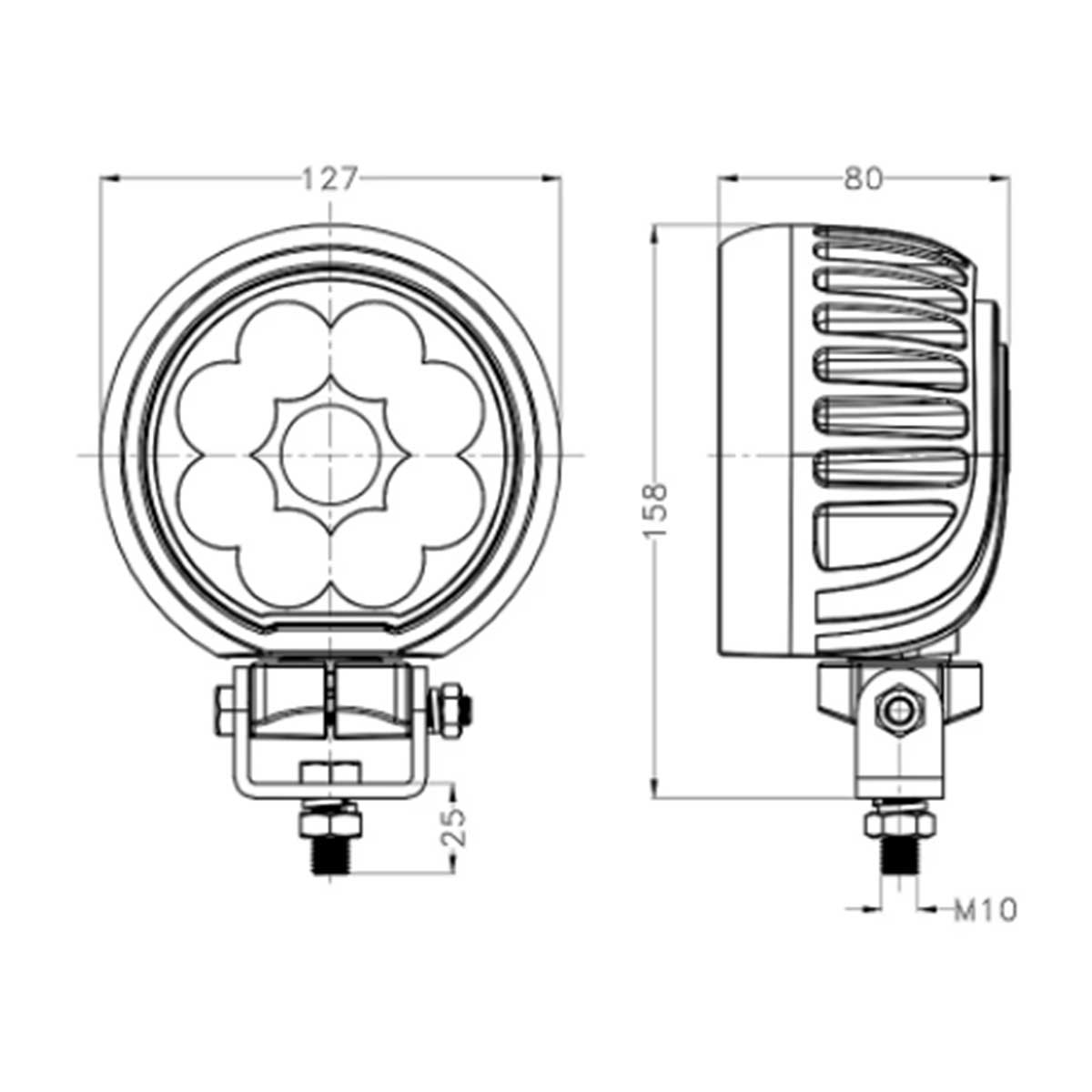 360° Rotation High Power Work LED Flood Lights Suitable for Cars, Boats, 4x4s, Vans