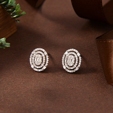 silver diamond earrings for men