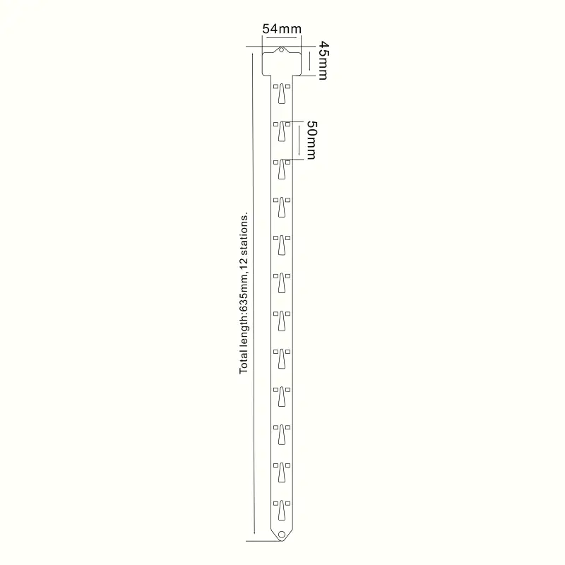 clip strips with 12 Hooks for retail