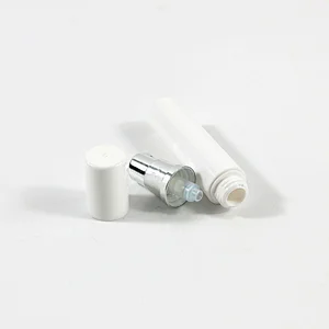 5 ml,10ml,15ml cosmetic lotion cream empty container  plastic body care bottles white  metal ouside