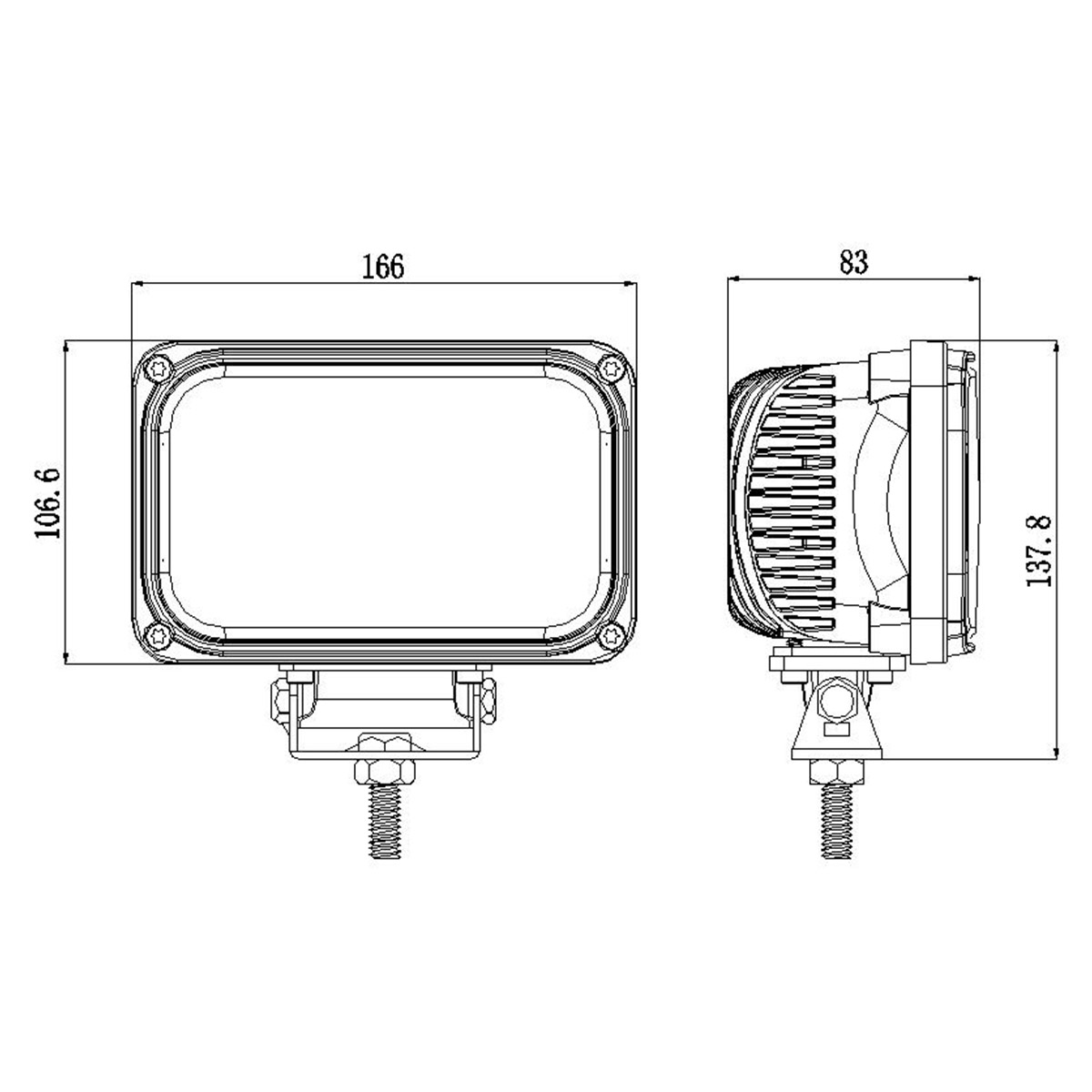 Amber Color Customized 60W Headlights for Jeep/SUV/ATV