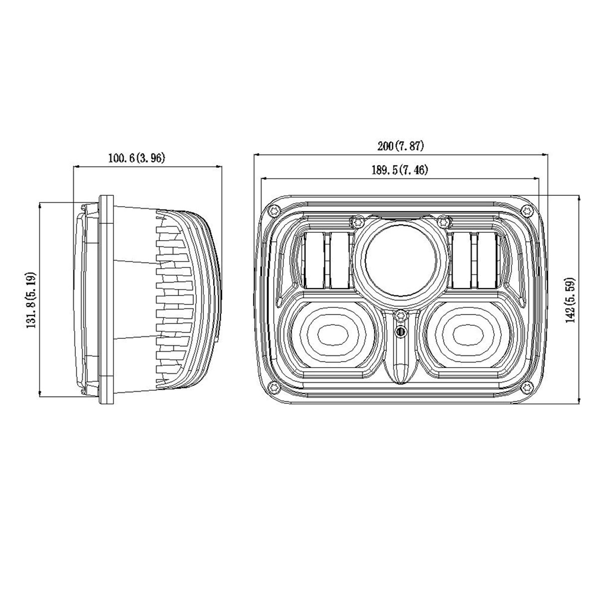 88W LED Lights For Trucks Headlights for Jeep/SUV/ATV