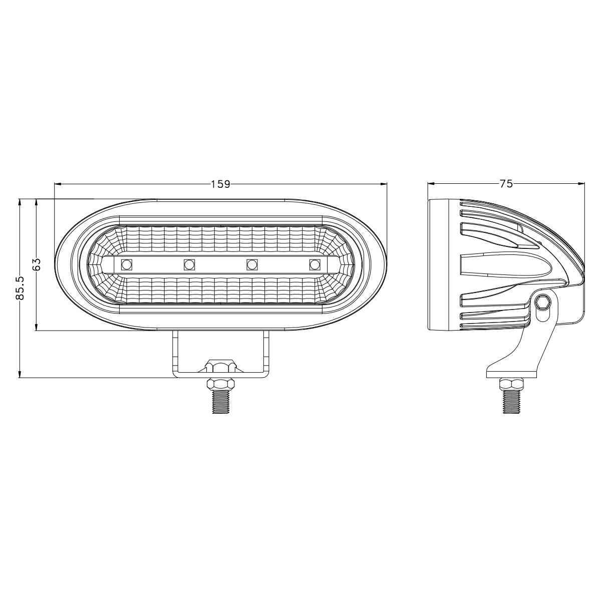 good quality 50w LED Vehicle Work Lights for Heavy Duty Industrial Trucks & Car UTV SUV ATV 4X4