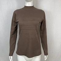 68%viscose 32%nylon 12GG women sweater casual basic clothes thin knitwear