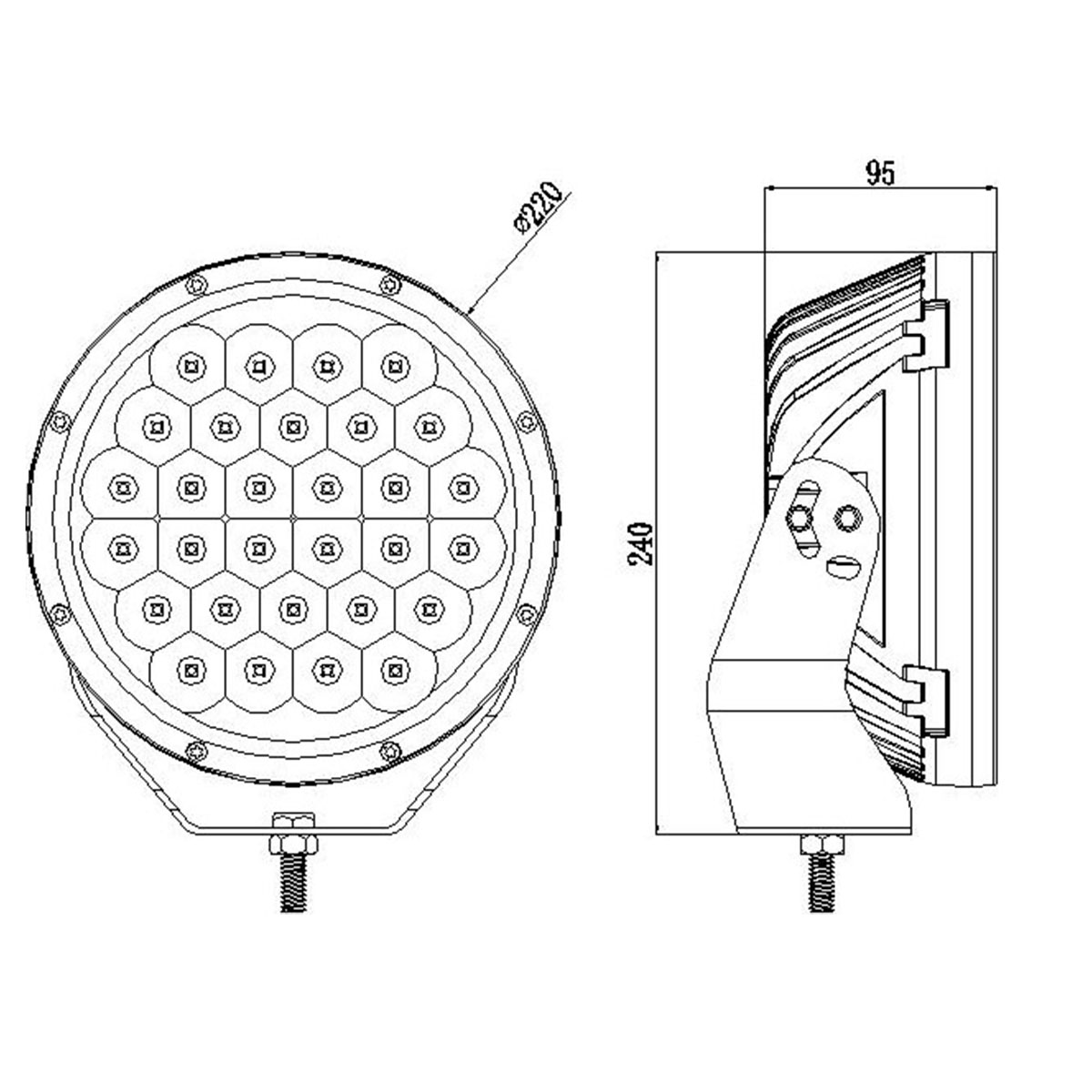 High power 150W Offroad LED Driving Lights For Trucks for Agriculture