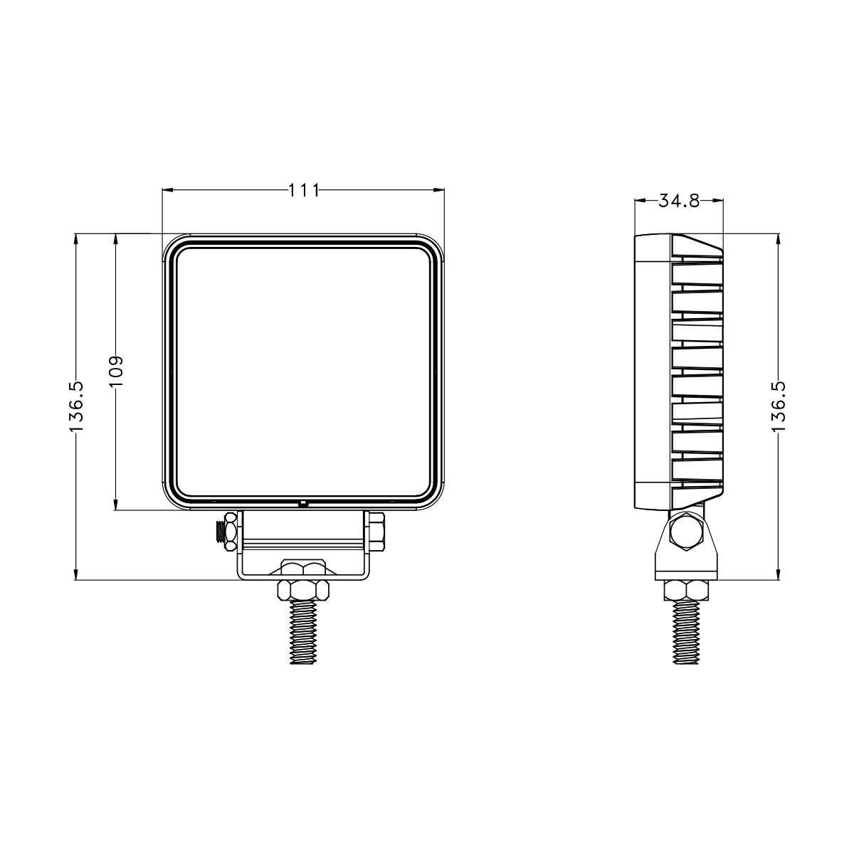 30w led work light For Trucks JP Agricultural Machinery Handle excavator etc, Switch Optional