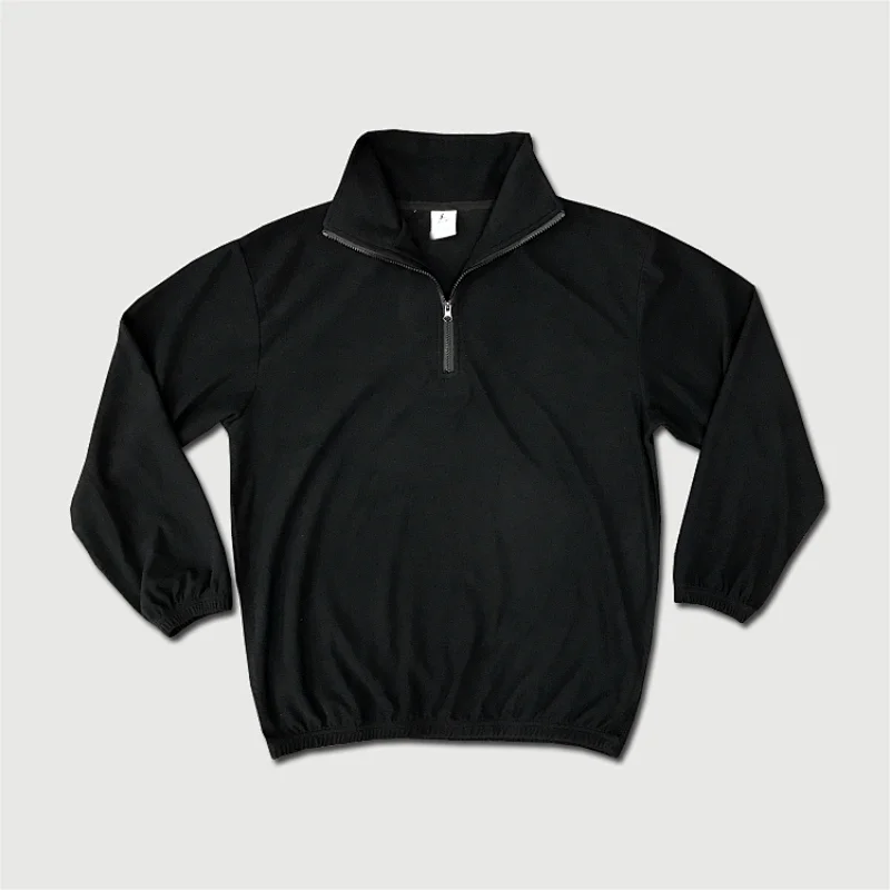 Recycled Material custom Men Cotton Knitted Relaxed Fit Solid Quarter Zip Sweater Pullover Jumper