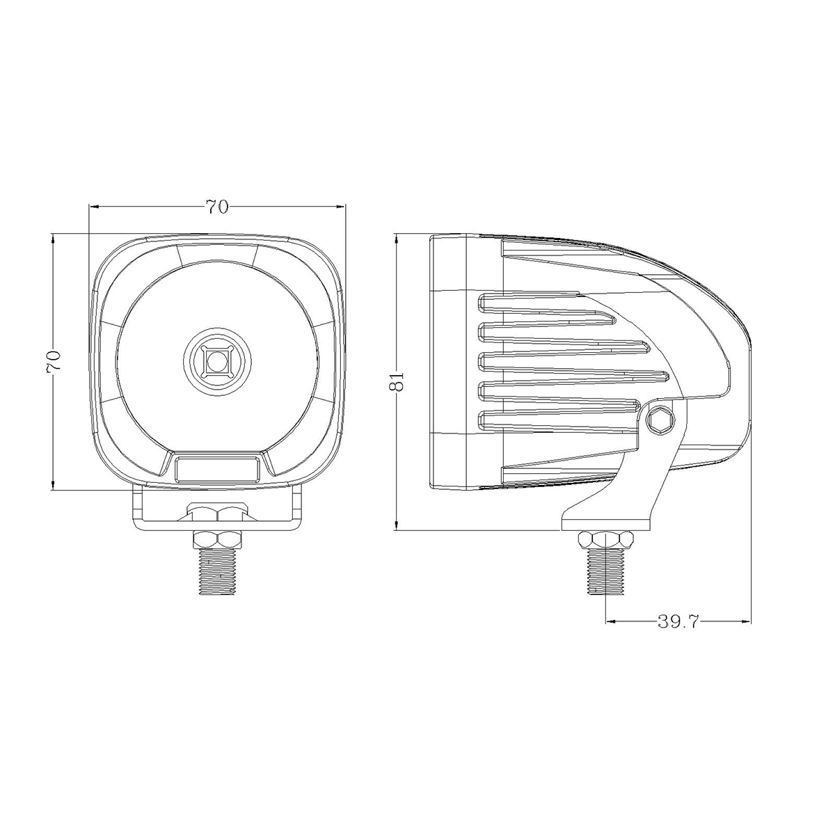25W Bright Off Road LED Work Light For JP Offroad ATV UTV Trucks excavator etc.