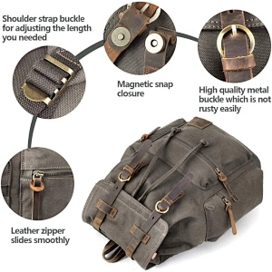 Navo Mountaineering Canvas Backpack,mountaineering backpack,hyperlite backpack,canvas backpack,canvas rucksack,waxed canvas backpack