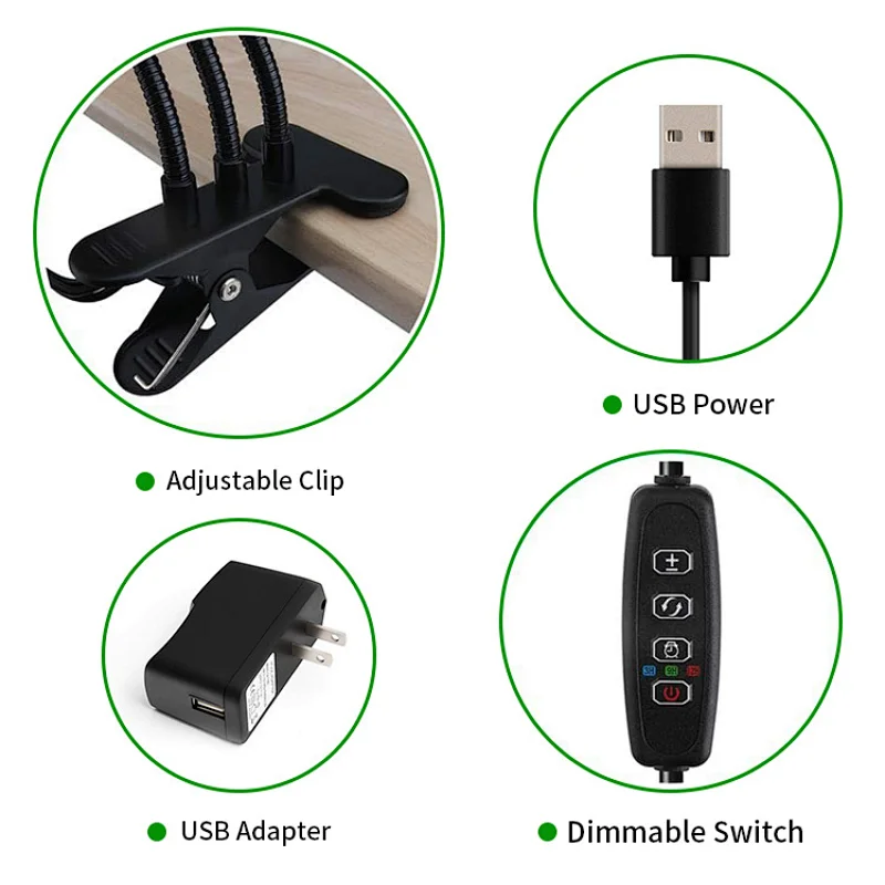 2021 Small Home Dimmable USB Control Plants Seedings Flower Indoor Professional Full Spectrum Hydroponic LED Grow Light