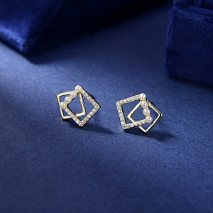 silver twist earrings