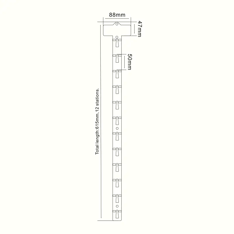 Supermarket plastic injection clip strip
