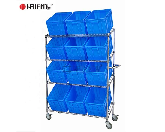 Commercial Slanted Order Picking Shelving Trolley
