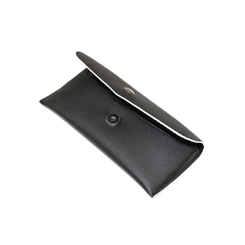 Portable Soft PU Sunglasses Case with Metal Button