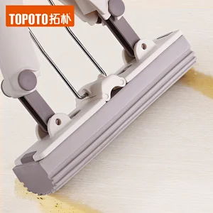 TOPOTO Easy Use Telescopic Folding Magic PVA Sponge Mop