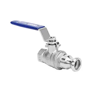 Stainless Steel 2 Piece Ball Valve with Male Adapter