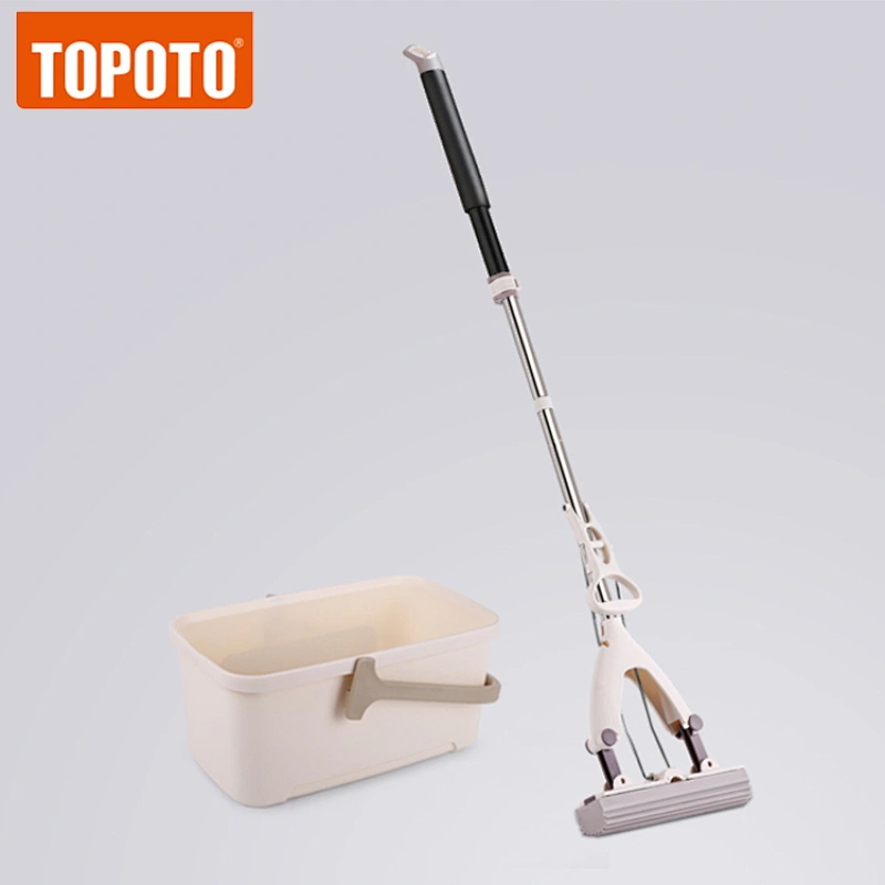 TOPOTO Easy Use Telescopic Folding Magic PVA Sponge Mop